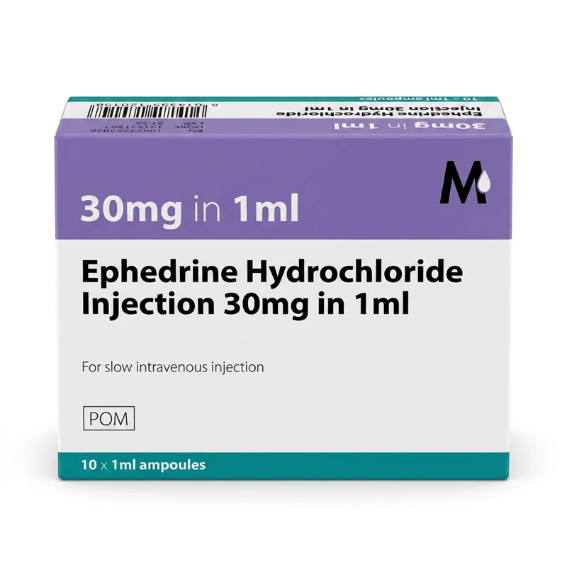 Ephedrine HCL Injection 30 mg / 1 ml